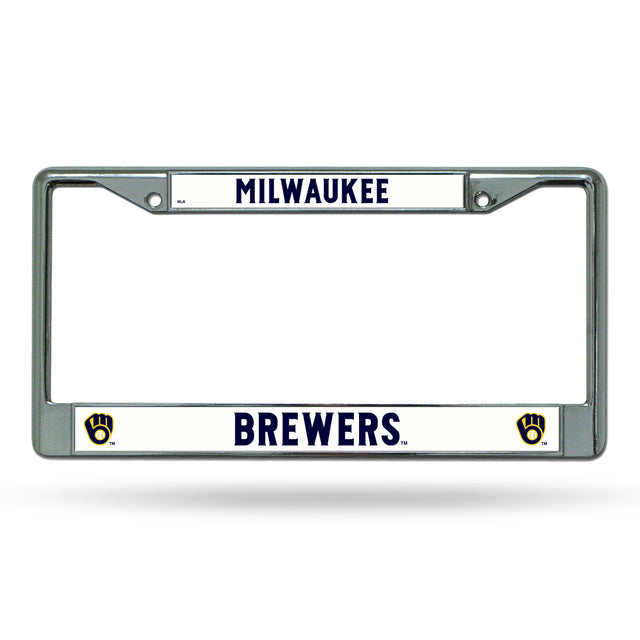 Milwaukee Brewers License Plate Frame Chrome