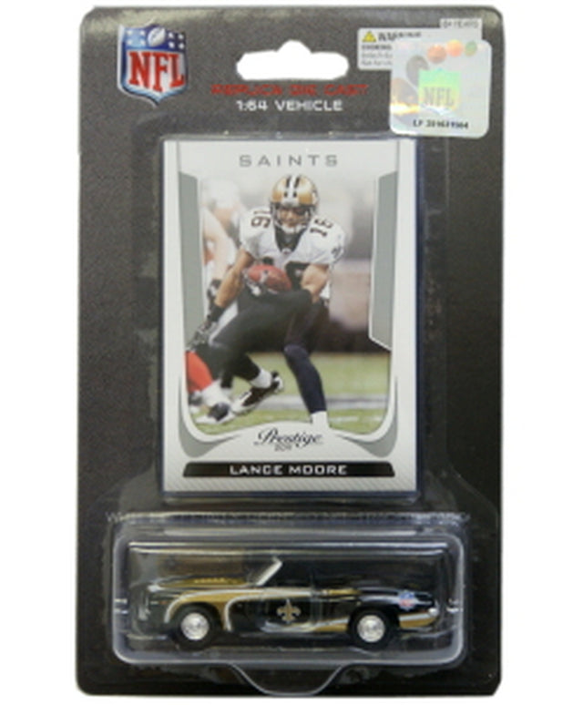 Chevrolet Camaro 1:64 de Lance Moore de los New Orleans Saints con tarjeta coleccionable CO