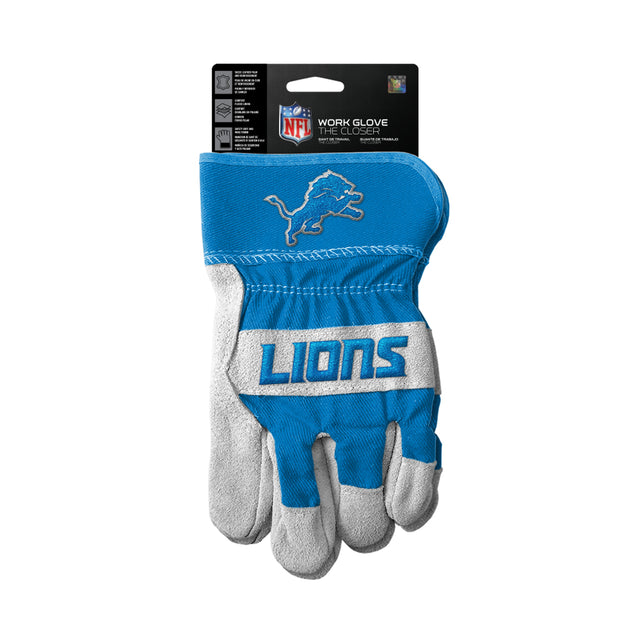 Guantes de los Detroit Lions Estilo de trabajo The Closer Design
