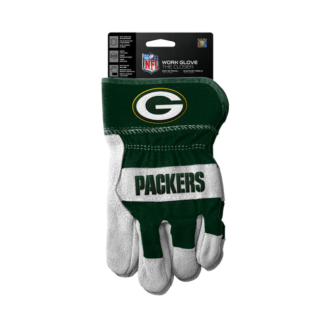 Guantes de los Green Bay Packers Estilo de trabajo The Closer Design