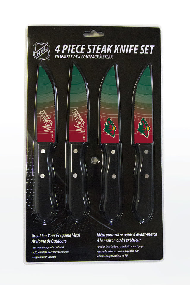 Juego de cuchillos Minnesota Wild para bistec, paquete de 4
