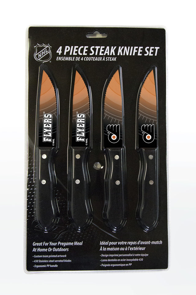 Juego de cuchillos para carne de los Philadelphia Flyers, paquete de 4
