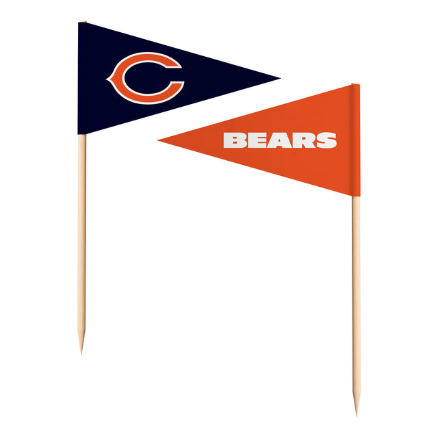 Banderas con palillos de dientes de los Chicago Bears