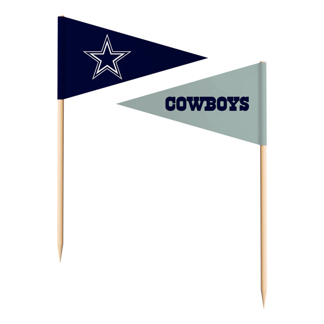 Banderas con palillos de dientes de los Dallas Cowboys