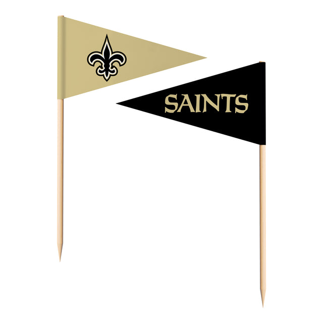 Banderas con palillos de dientes de los New Orleans Saints
