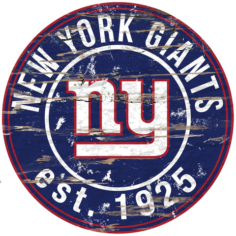 ~New York Giants Wood Sign - 24" Round - Special Order~ backorder