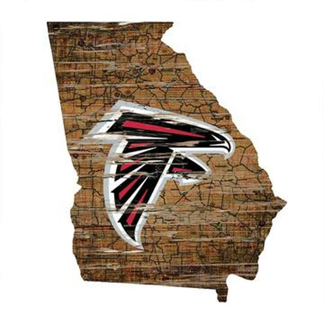 Letrero de madera de los Atlanta Falcons: arte mural estatal