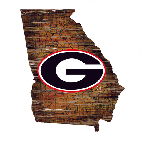 ~Georgia Bulldogs Wood Sign - State Wall Art - Special Order~ backorder