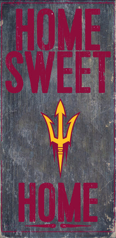 ~Arizona State Sun Devils Wood Sign - Home Sweet Home 6x12 - Special Order~ backorder