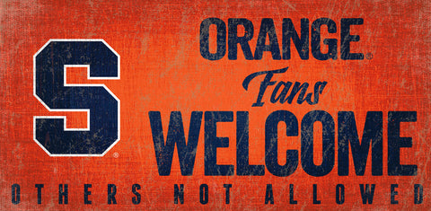 ~Syracuse Orange Wood Sign Fans Welcome 12x6 - Special Order~ backorder