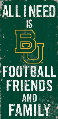 ~Baylor Bears Sign Wood 6x12 Football Friends and Family Design Color - Special Order~ backorder