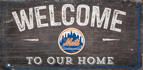 ~New York Mets Sign Wood 6x12 Welcome To Our Home Design - Special Order~ backorder