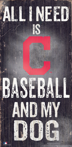 ~Cleveland Indians Sign Wood 6x12 Baseball and Dog Design Special Order~ backorder