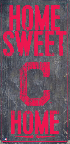 ~Cleveland Indians Sign Wood 6x12 Home Sweet Home Design Special Order~ backorder