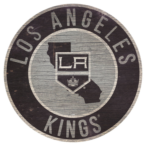 ~Los Angeles Kings Sign Wood 12" Round State Design Special Order~ backorder