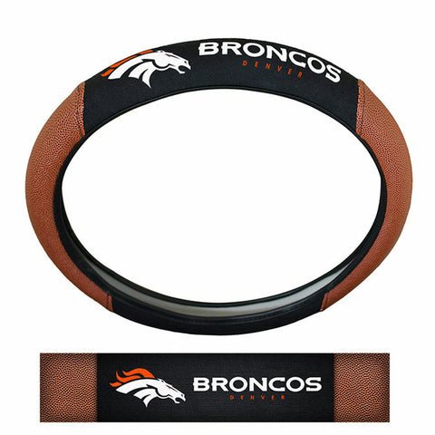 ~Denver Broncos Steering Wheel Cover Premium Pigskin Style~ backorder