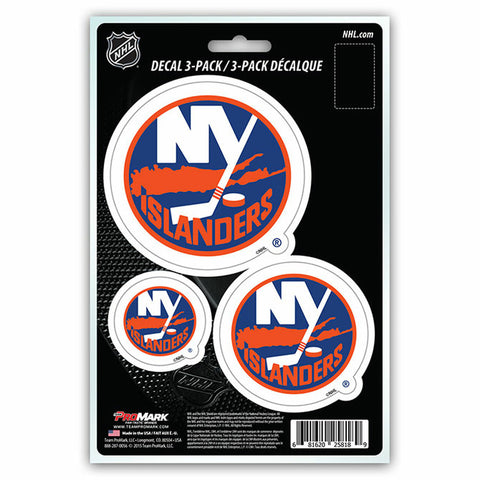 New York Islanders Decal Die Cut Team 3 Pack