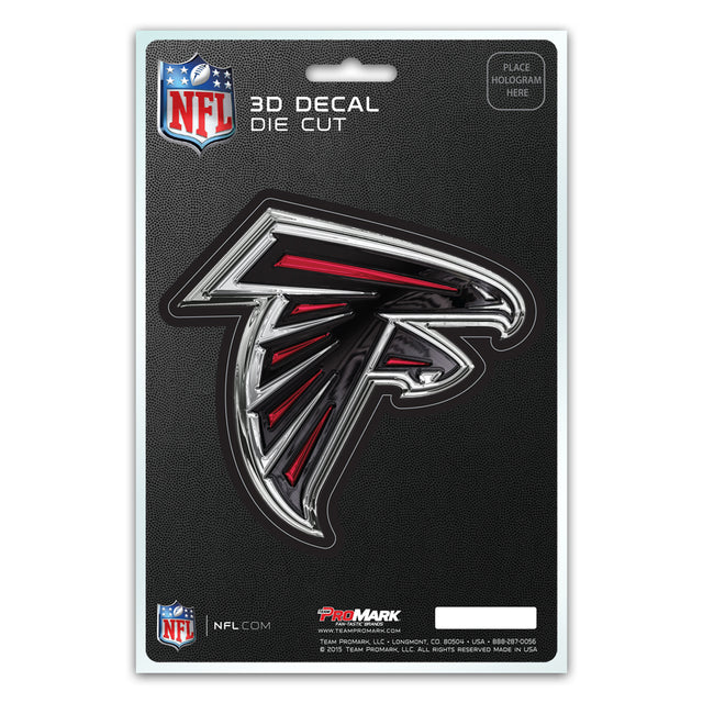 Calcomanía de los Atlanta Falcons de 5 x 8 pulgadas con diseño de logotipo troquelado en 3D