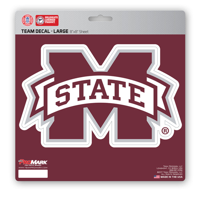 Calcomanía de los Mississippi State Bulldogs troquelada de 8 x 8 pulgadas