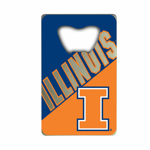 Illinois Fighting Illini Bottle Opener Credit Card Style - Special Order