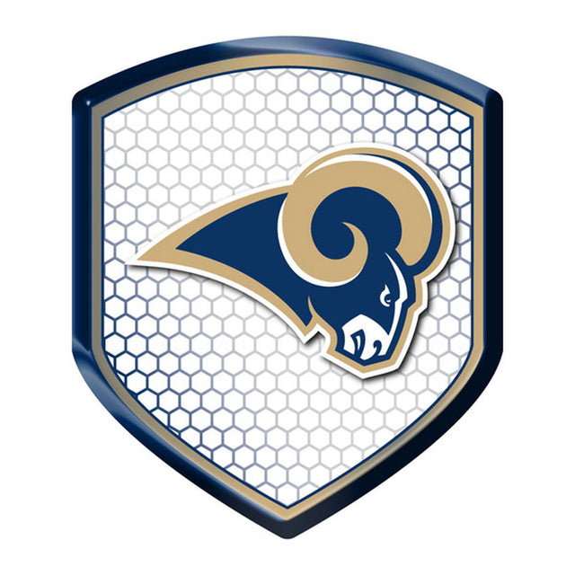 Calcomanía de Los Angeles Rams con estilo de escudo y reflector CO