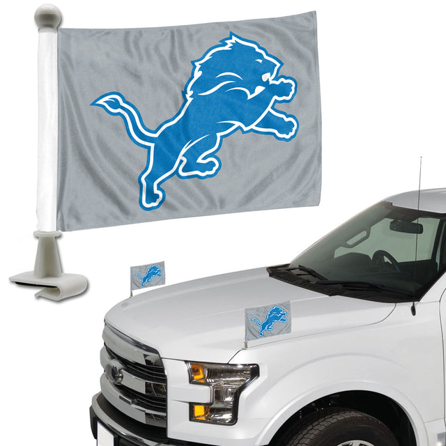 Juego de 2 banderas de los Detroit Lions, estilo Ambassador