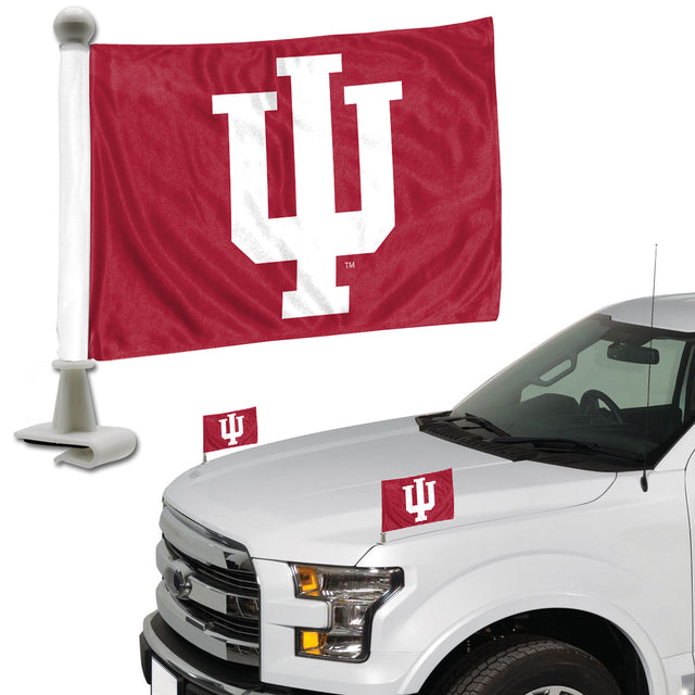 Juego de 2 banderas de Indiana Hoosiers, estilo embajador