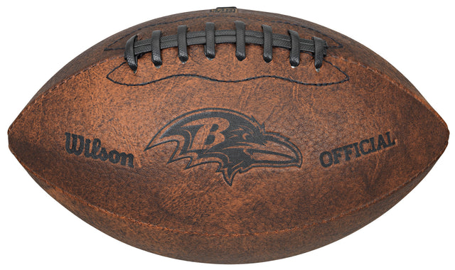 Balón de fútbol de los Baltimore Ravens, de estilo retro, de 9 pulgadas