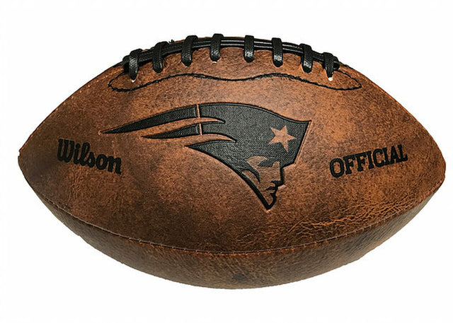 Balón de fútbol de los New England Patriots, de estilo retro, de 9 pulgadas