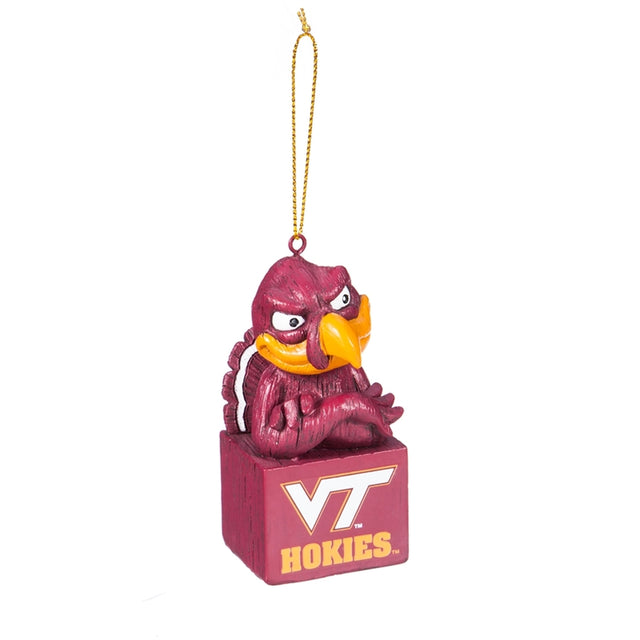 Adorno de diseño tiki de los Virginia Tech Hokies