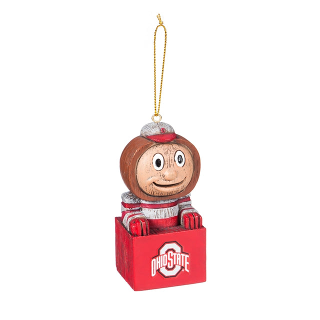 Ohio State Buckeyes Ornament Tiki Design