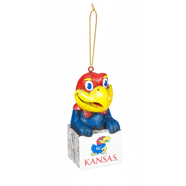 Kansas Jayhawks Ornament Tiki Design