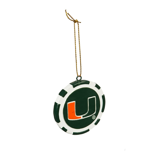 Ficha de juego de adornos de los Miami Hurricanes
