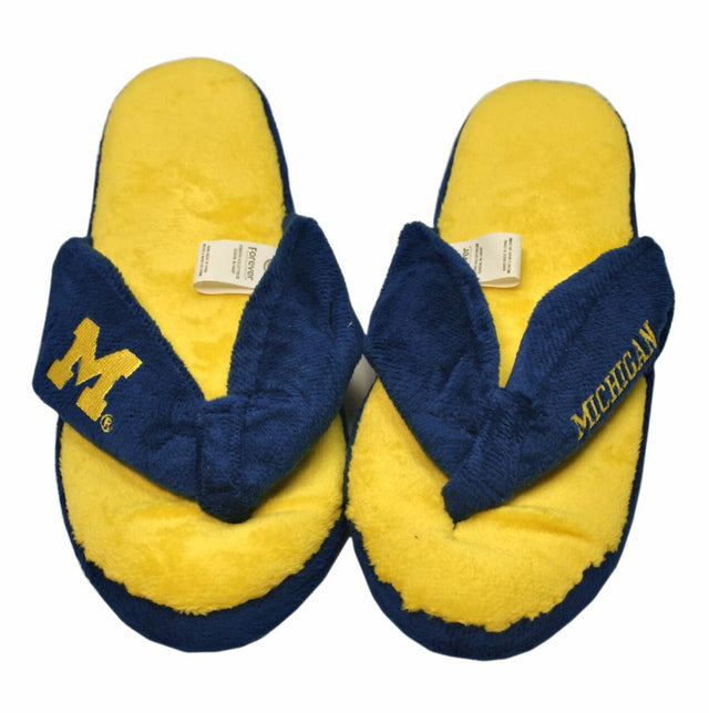 Pantuflas Michigan Wolverines - Chanclas para mujer (caja de 12 piezas) CO