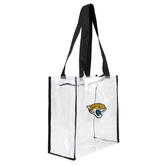 Bolsa de mano cuadrada transparente con logo del estadio de los Jacksonville Jaguars