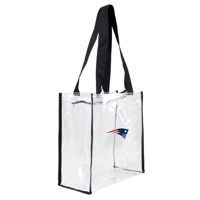 Bolsa de mano cuadrada transparente con logo del estadio de los New England Patriots