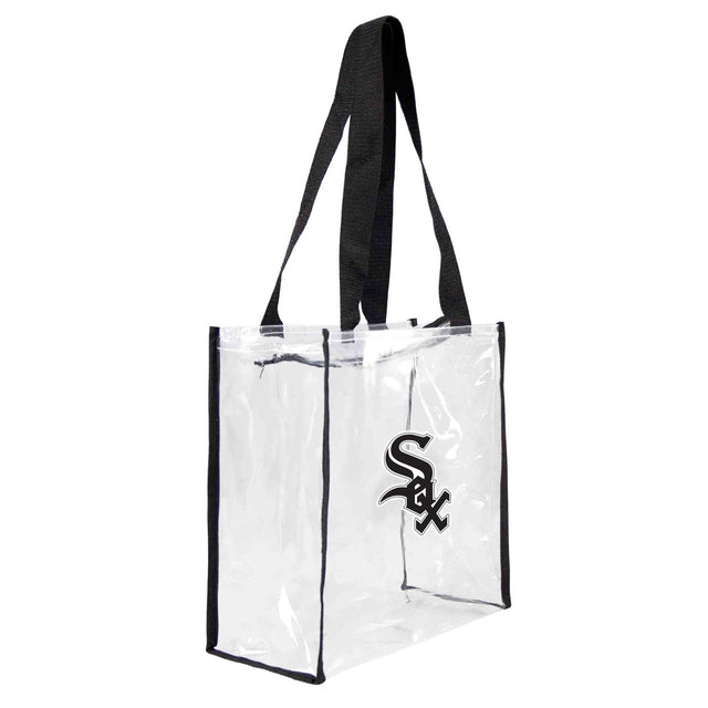 Bolsa de mano cuadrada transparente con el logo del estadio de los Chicago White Sox