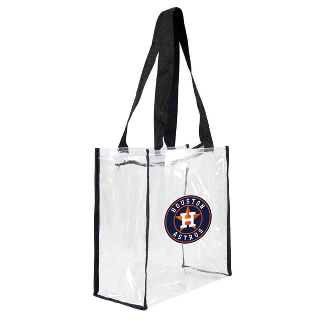 Bolsa de mano cuadrada transparente con logo del estadio de los Houston Astros