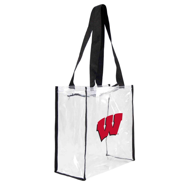 Bolsa de estadio cuadrada transparente de Wisconsin Badgers