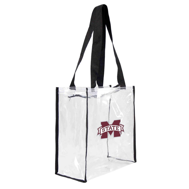 Bolsa de mano cuadrada transparente para estadio de los Mississippi State Bulldogs