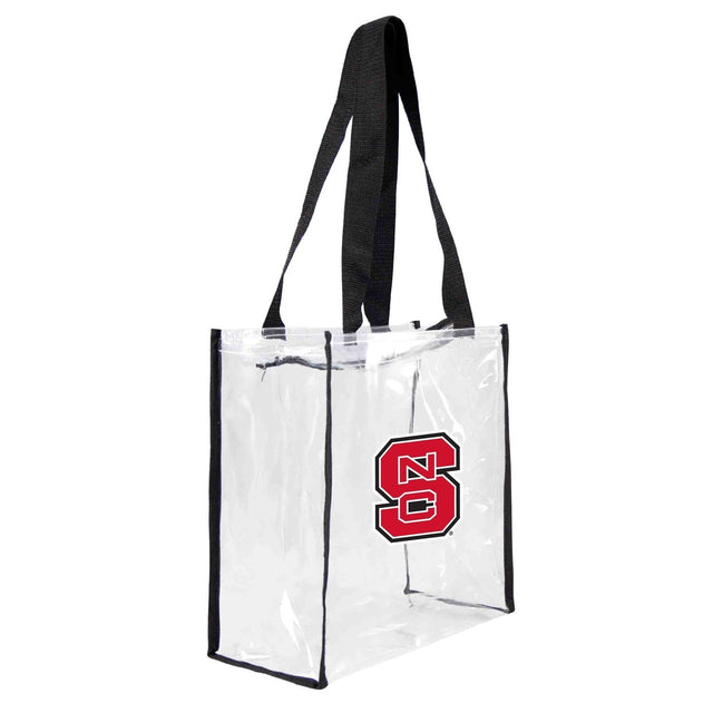 Bolsa de estadio cuadrada transparente de los Wolfpack de North Carolina State