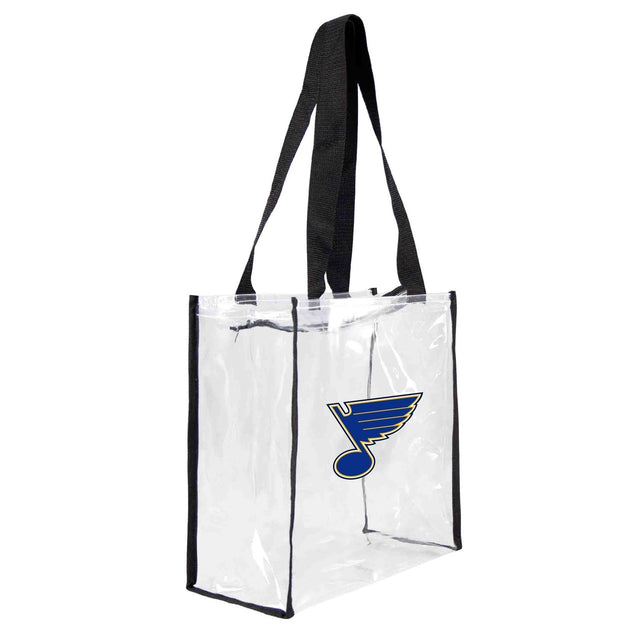 Bolsa de mano cuadrada transparente con logo del estadio de los St. Louis Blues