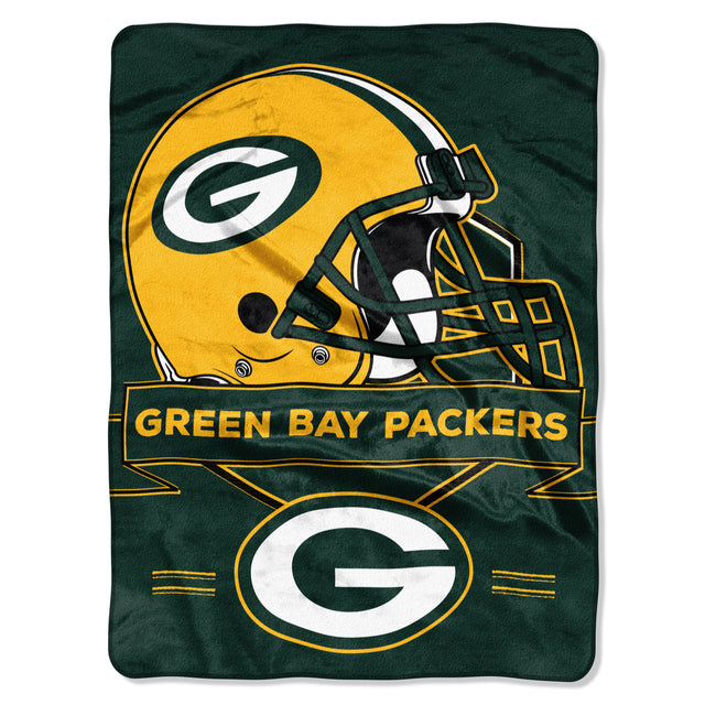 Manta de los Green Bay Packers de 60 x 80, diseño de Raschel Prestige