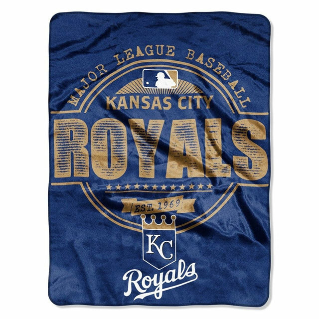 Manta de los Kansas City Royals de 46 x 60 con diseño de estructura micro Raschel enrollada