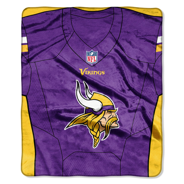 Manta de los Minnesota Vikings de 50 x 60 cm con diseño de camiseta de Raschel