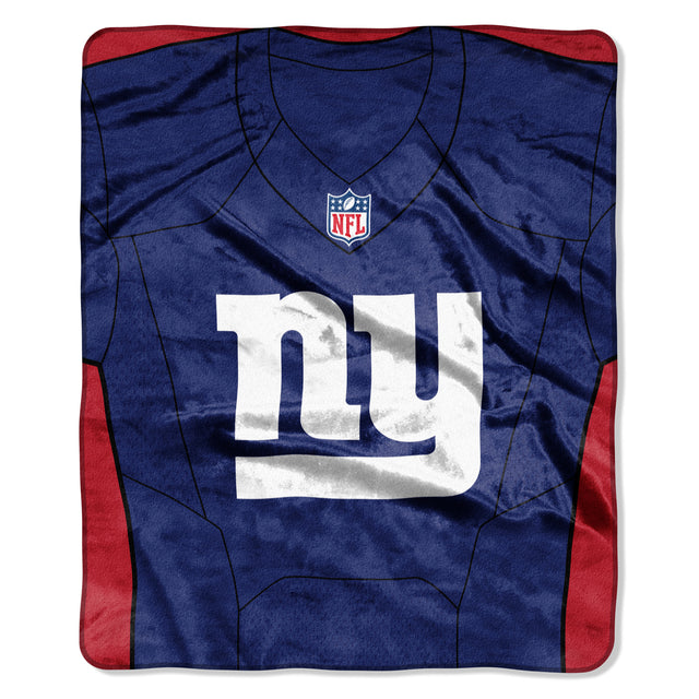 Manta de los New York Giants de 50 x 60 cm con diseño de camiseta de Raschel