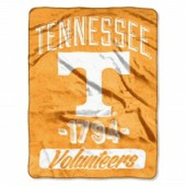 Manta enrollada de los Tennessee Volunteers de 46 x 60 pulgadas con diseño universitario en microraschel