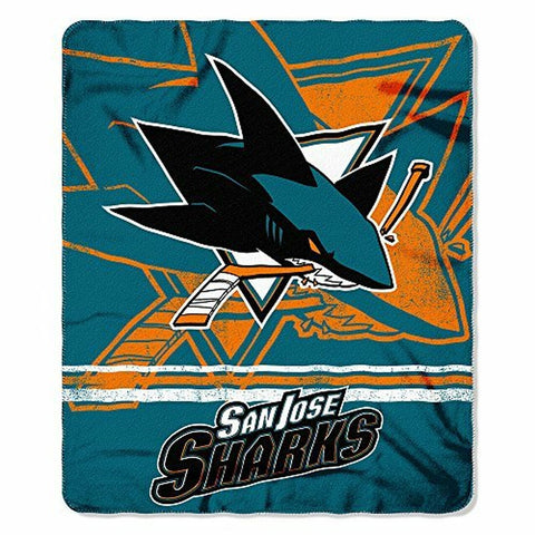 ~San Jose Sharks Blanket 50x60 Fleece Fade Away Design - Special Order~ backorder