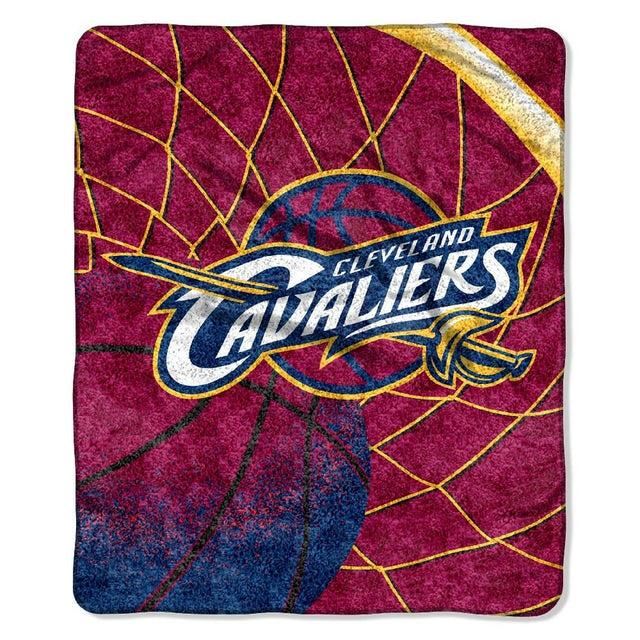 Manta de los Cleveland Cavaliers de 50 x 60 pulgadas con diseño reflectante Sherpa