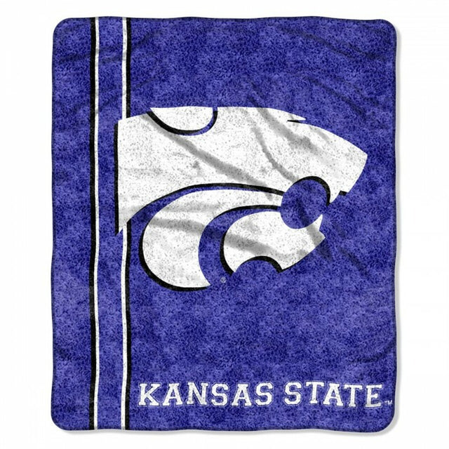 Manta de los Kansas State Wildcats de 50 x 60 cm con diseño de jersey de sherpa